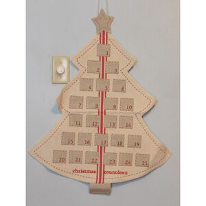 Unbranded Beige Christmas Tree Advent Calendar One Size